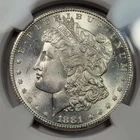1881 S Morgan Silver Dollar $1 NGC MS66+ PLUS Clean Cheek Flashy *M357