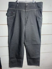 VTG Schott Bros NYC Jeans Mens 40x34 Baggy Relaxed Wide Leg Gray Wash Y2K Nwot