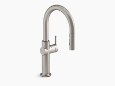 Kohler K-22974-WB-VS Crue Voice Touchless Pull Down Kitchen Faucet, Stainless