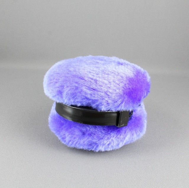 Purple faux fur furry ear muffs warmers fold up classic old school