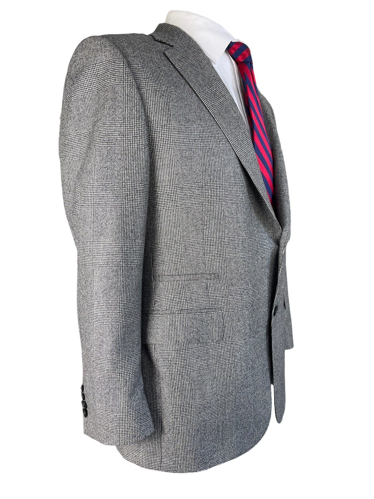 SAMUELSON SUPER 120s WOOL, GRAY GLEN PLAID JACKET… - image 11