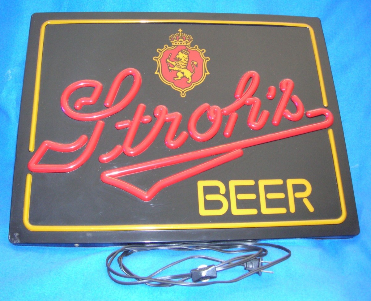 STROH LIGHT BEER★ナイトライトサイン看板★ビンテージUSA照明 STROH LIGHT BEER☆ナイトライトサイン看板☆ビンテージUSA照明