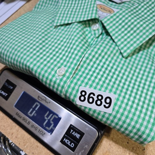 Talbots Damen grün Gingham ärmellose Bluse Knopfleiste knitterarm 8P - Bild 7 von 7