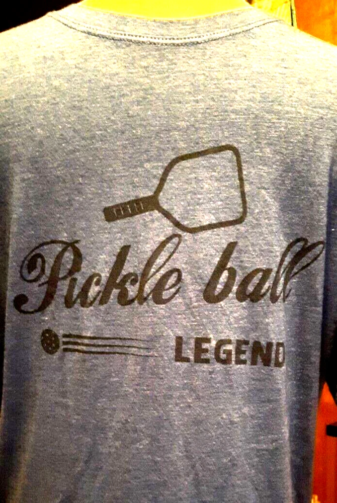 Pickleball Men's T-shirt - Sz L - Pickleball Legend - Viscose/Polyester