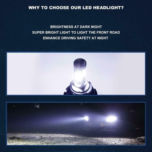 IRONWALLS H13 9008 LED Headlight Super Bright Bulbs Kit White Hi-Lo Beam 6000K - Bild 10 von 12