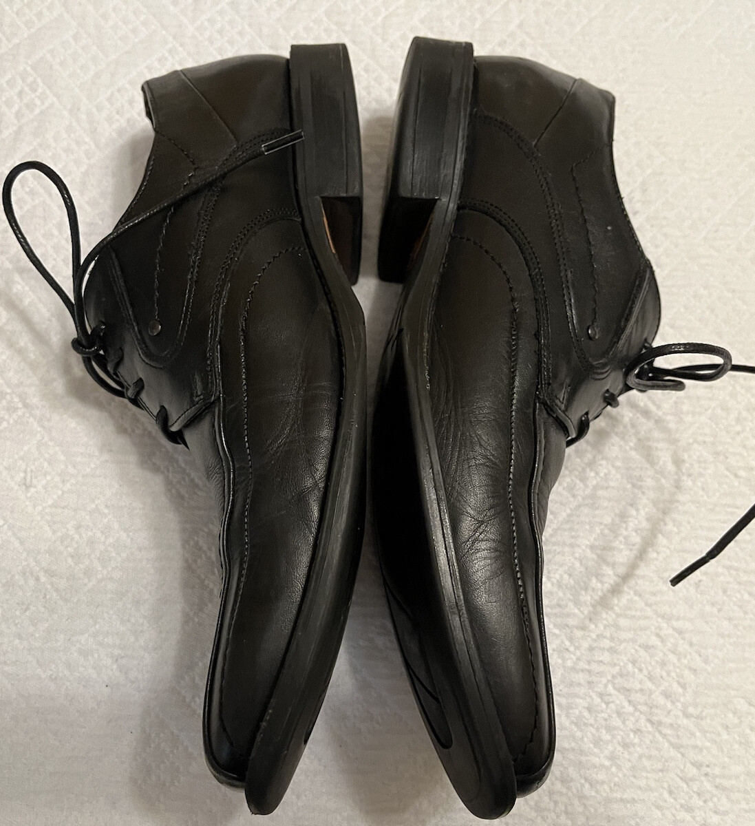 Venturini Black Sz 9 M “Pacino” Leather Lace-Up Mens  display picture 3