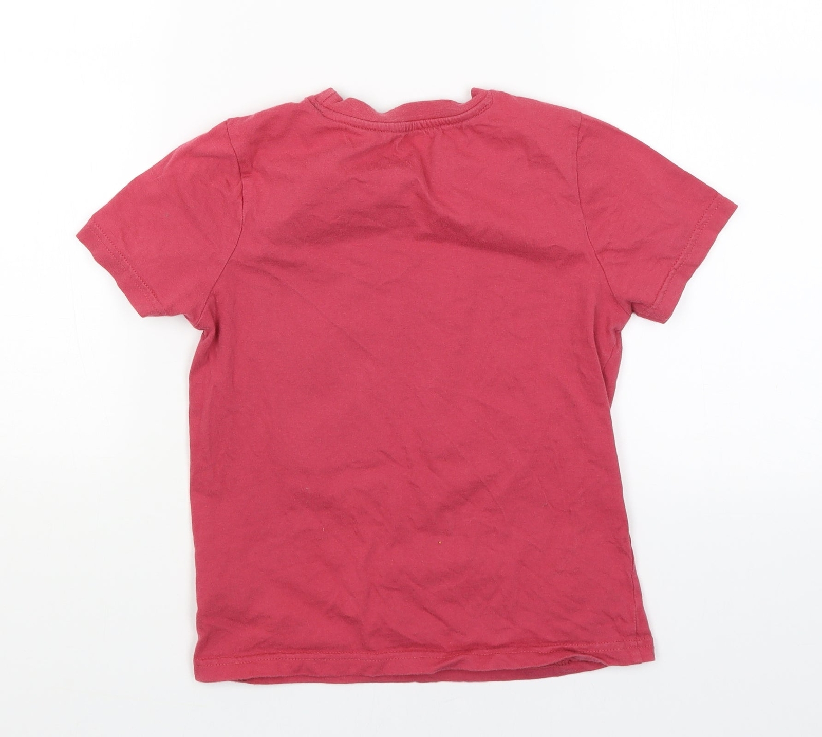 Nutmeg Boys Red 100percent Cotton Basic T-Shirt Size 7-8 Years Round Neck image 2