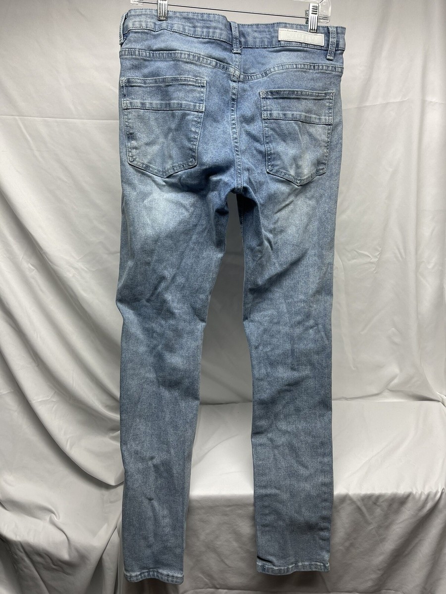 【massnoun】STN LIGHT DESTROYED DENIM PANTS Land of Nostalgia Men's Destroyed Ripped Skinny Stretch