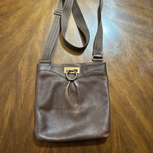 Ferragamo Graziella Crossbody Bag Brown Leather