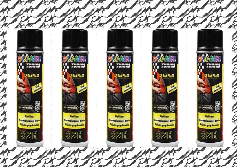 5 x Dupli-Color Abziehlack 388040 400 ml schwarz-glänzend Sprayplast Beperkte hoeveelheid, originele garantie