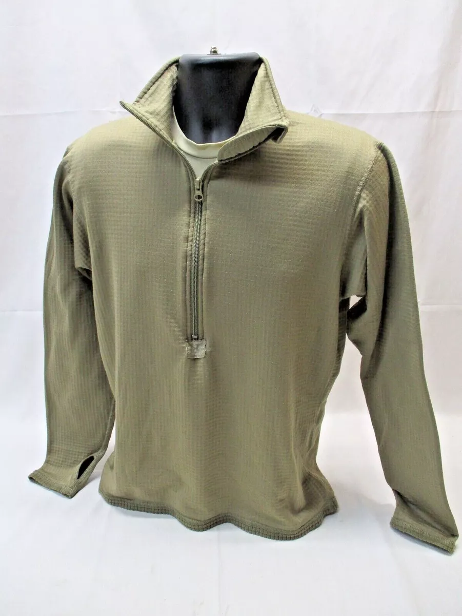 USGI MILITARY COYOTE GEN III GRID FLEECE WAFFLE TOP THERMAL SHIRT MID-WEIGHT