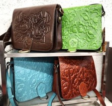 Patricia Nash ILINA Tooled Leather Crossbody hand Bag CHOOSE COLOR DROM MENU new