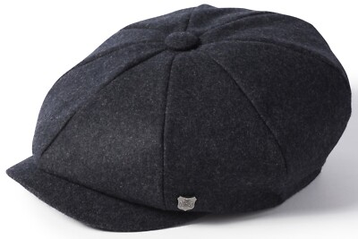 Failsworth Alfie Melton Schiebermütze Melton Twill Stoff Grau