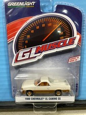 1/64 GREENLIGHT GL MUSCLE 1980 CHEVROLET EL CAMINO SS WHITE AND GOLD