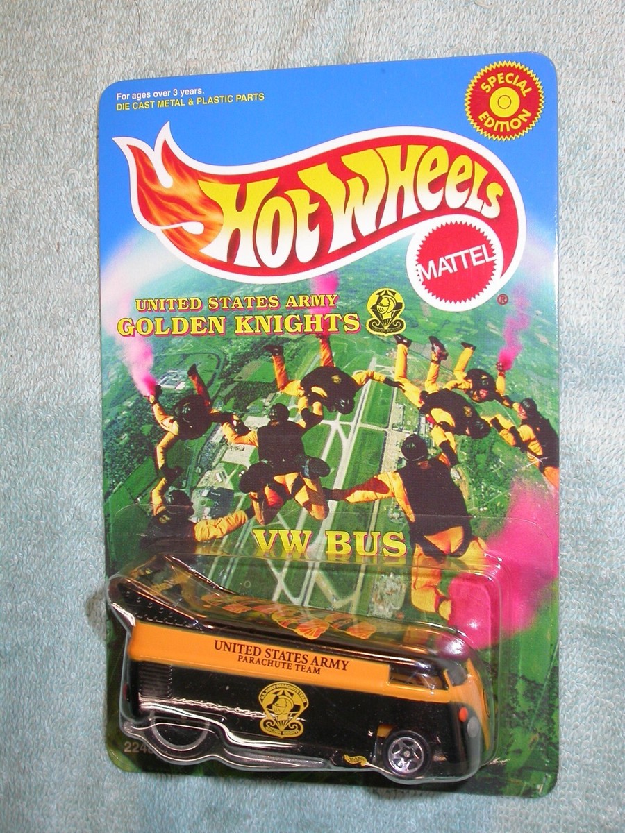 ミニカー HotWheels VW BUS USA ARMY Hot Wheels US ARMY VW Drag Bus M&D Toys LE on card | eBay