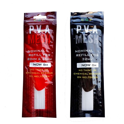 ESP PVA MESH UNIVERSAL 8M REFILL  20mm 25mm 32mm  x 2 for carp boilies pellets