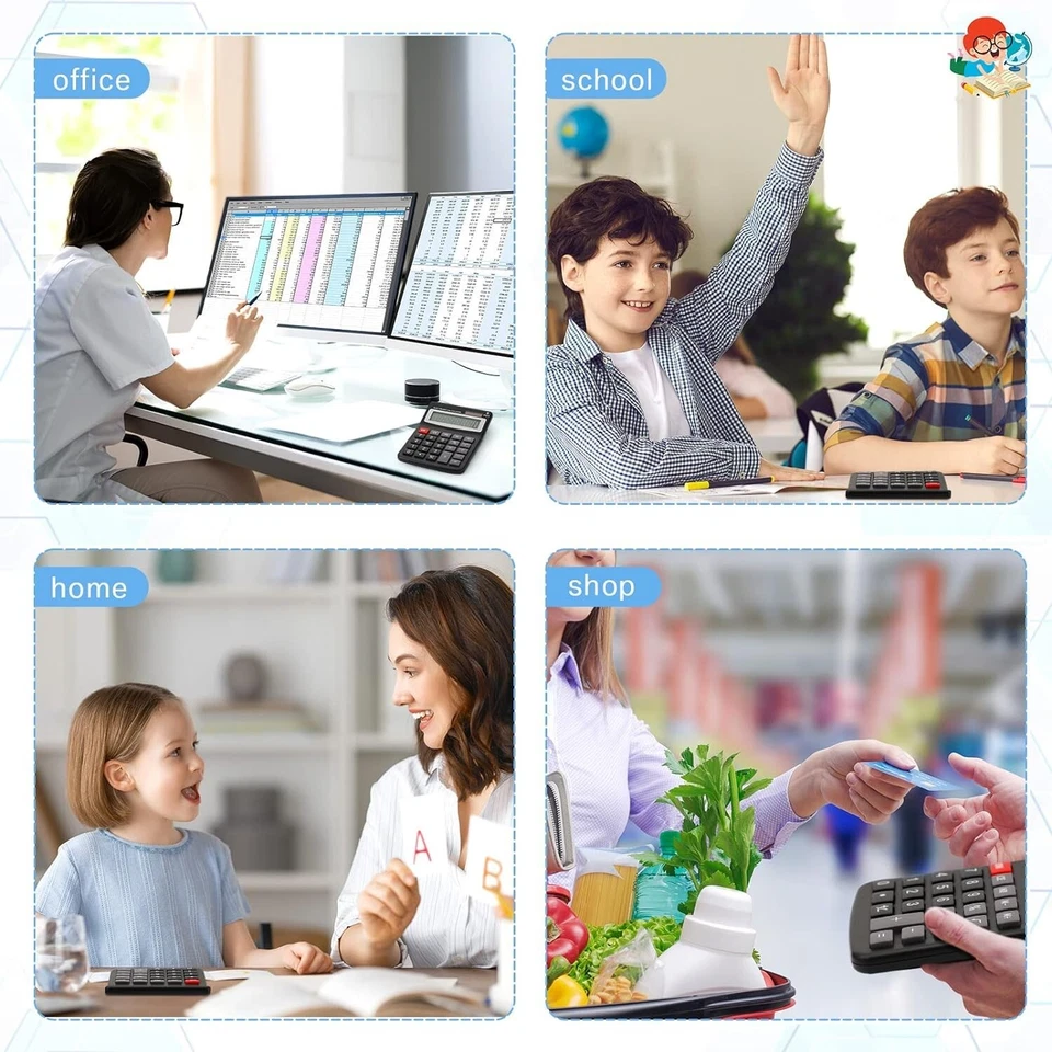 Desktop Calculator 8 Digit Display Battery Solar Basic Big Button Business Home - Image 4 of 4