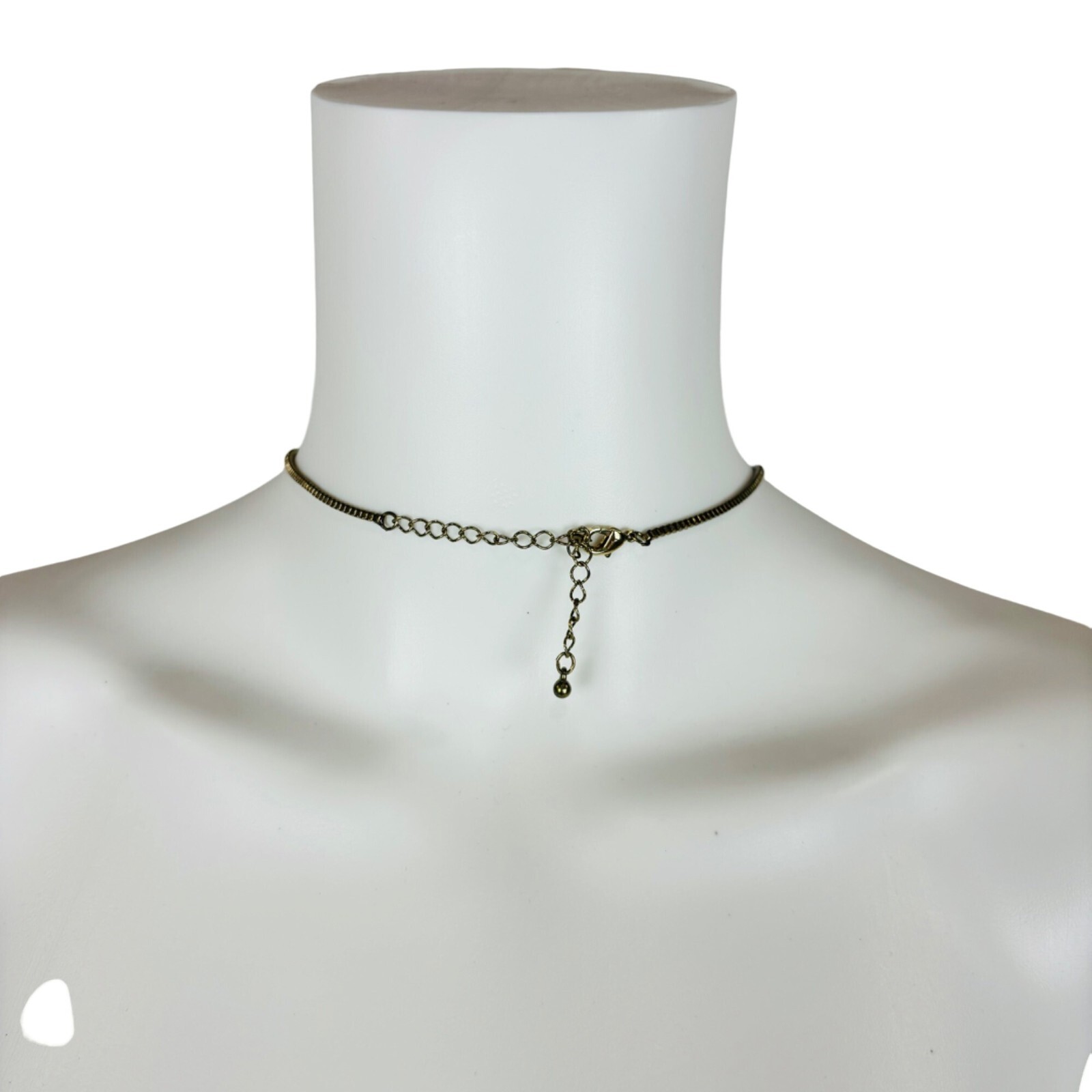 Large Beaded Statement Bib Necklace Gold Red Gree… - image 6