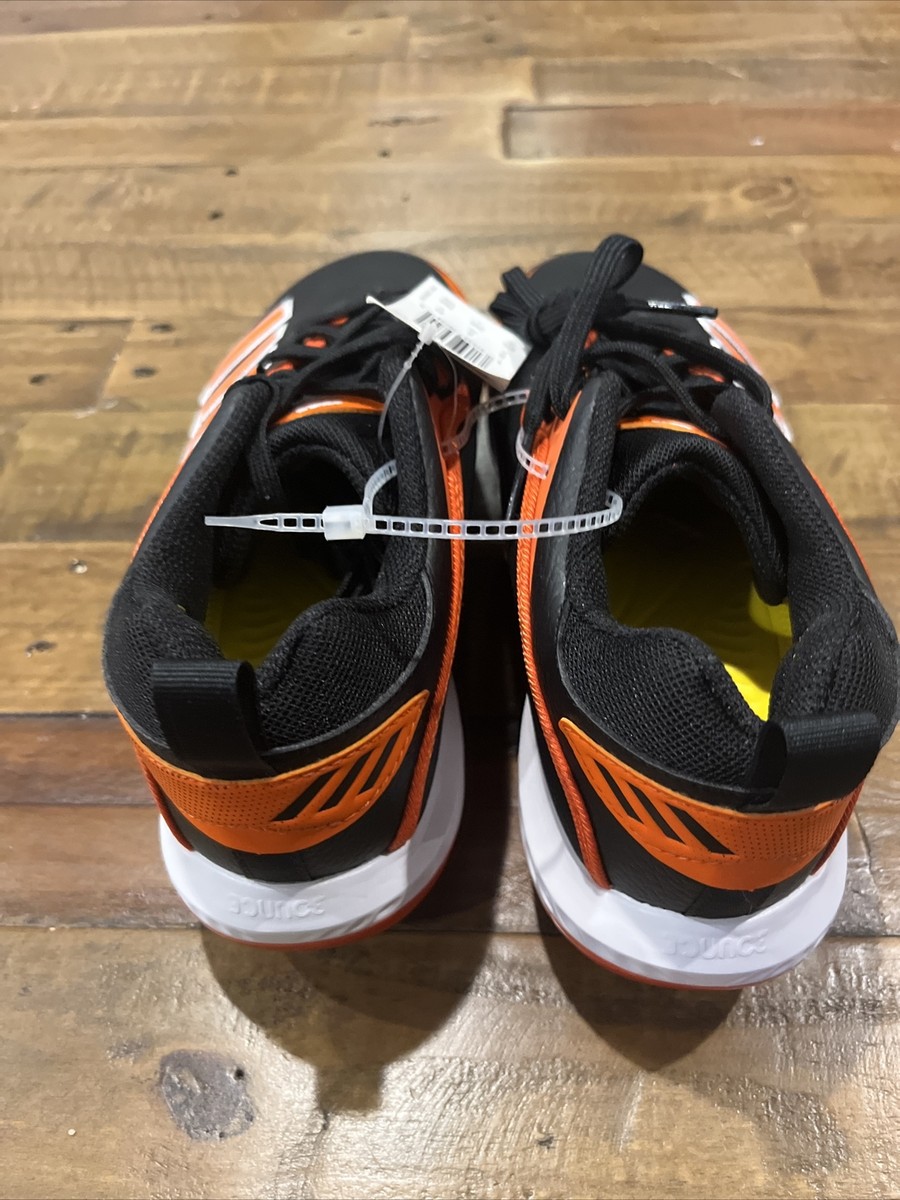 Adidas Men\'s Icon 6 Bounce Baseball Cleats Orange/Black Size 8.5 FV9349 NEW Adidas Icon 6 Bounce Baseball Cleats Black/Orange/White  main image 4