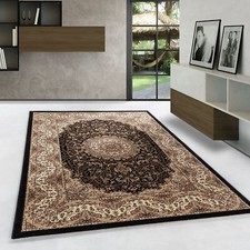 Tappeto orientale design orientale classico ornamento tappeto soggiorno nero