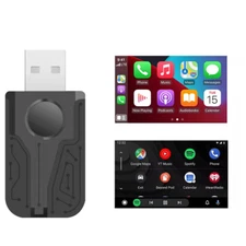 2 in 1 Android Auto Wireless Adapter & Wireless CarPlay Adapter Plug & Play Car