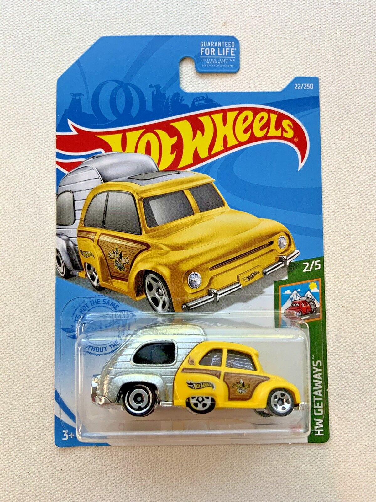 Hot Wheels 2021 'RV There Yet' Yellow/Chrome Car & Camper - HW Gateways #22