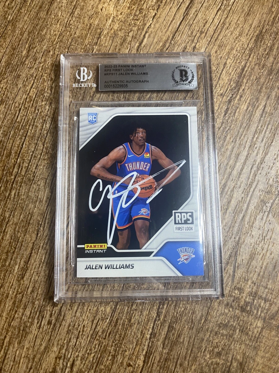 Jalen Williams signed instant RPS rookie card beckett COA authentic  autograph | eBay