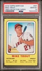 2018 TOPPS HERITAGE TARGET 1969 COLLECTOR CARD MIKE TROUT #69CC-MT PSA 10