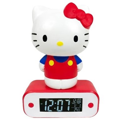 BigBen Hello Kitty Wireless Nightlight with Digital Alarm Clock, Multicolour
