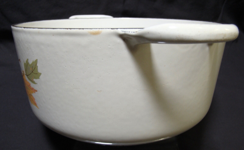Descoware Autumn Maple Leaves 3.5 qt Enamel Cast Iron Dutch Oven 2-D 8 Pot & Lid - Picture 11 of 18