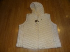 Women's Plus Size 4x Hooded Vest By Gallery New York **nwt** Pearl Color