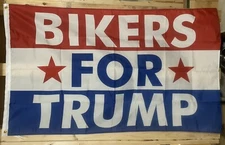 Bikers For Donald Trump 2024 Flag FREE SHIP Save America Republican USA Sign 3x5