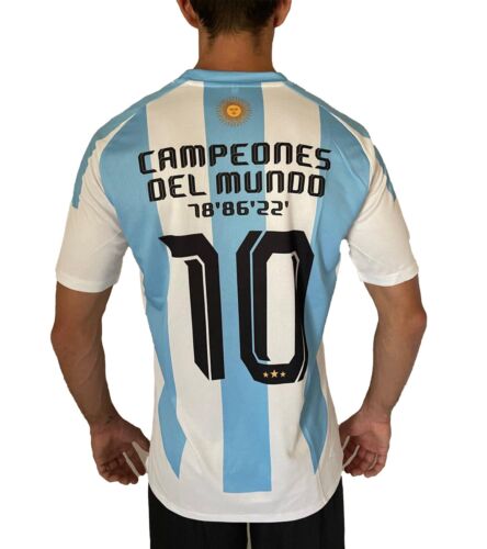 Argentina Set 3p. jersey+Short+Socks Youth & Adult 3 Stars Soccer USA Seller #10 - Picture 6 of 11