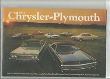1973 Chrysler Imperial Plymouth Fury Valiant Duster Scamp Sales Brochure