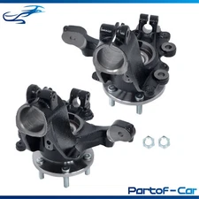 Front L & R Steering Knuckle & Wheel Hub Bearing Assy For Ford Focus L4 2.0L