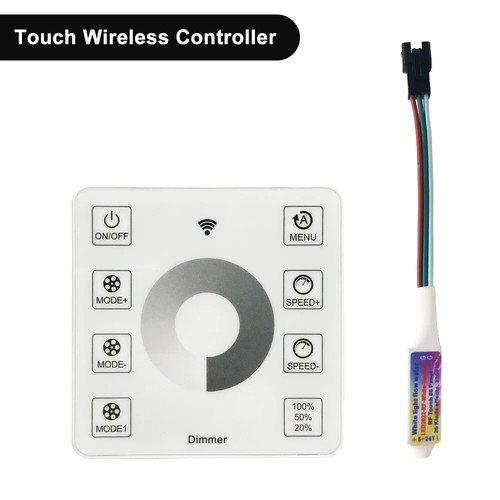 Mini Licht Dimmer Controller RF Wireless Touch Panel Wandschalter einfarbig - Bild 7 von 18