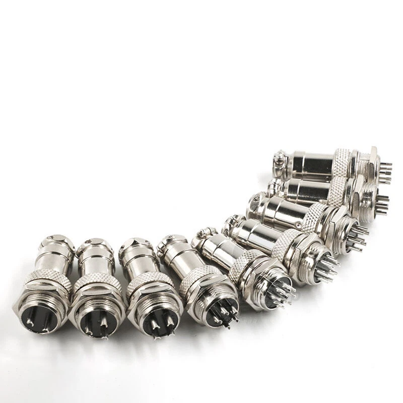 GX12 GX16 GX20 Aviation Plug 2 3 4 5 6 8 Pin Male Female Panel Cable Connector - Image 2 of 4