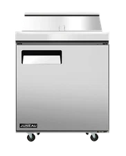 Omcan USA 58005 27" One Section Sandwich / Salad Prep Table w/ 1 Door, 8 Pans