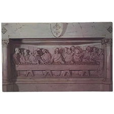 The Altar Carved Carrara Marble Last Supper Postcard Williamsburg Virginia
