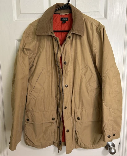 Vintage J. CREW Barn Coat Jacket Hunter - Insulated - Zipper & Snaps 5 Pockets