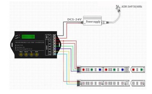 DC 12-24V TC420 TC421 WiFi programmable 5CH RGB LED controller Dimmer led strip - Picture 5 of 10