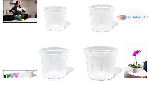 8 Assorted Clear Aeration Orchid Pots - 3 to 6 Inch Sizes for Thriving Orchids - Picture 2 of 11