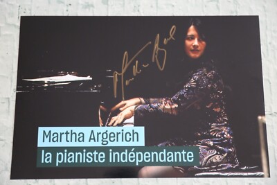 ORIGINAL autograph by Martha Agerich. pers. collected. 100% genuine. LARGE PHOTO