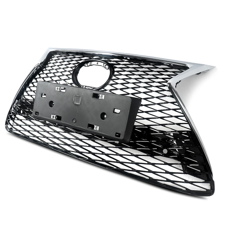 Grelha de para-choque dianteiro cromada preta para 2015-2017 Lexus NX200T NX300H F Sport - Imagem 2 de 4