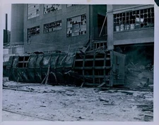 1954 Shattered Boxcar Minnesota Mining & Manufacturing Company Press Photo