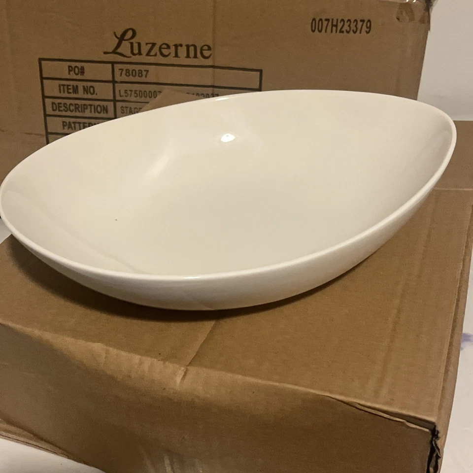 Oneida L57500759 Tazón de sopa de porcelana blanco cálido etapa de alfalfa 43 oz - 1 doz Foto 2 de 4