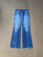 Vintage 70 s Levi s 517xx Red Tab Bootcut Flare Faded Denim Jeans Size 32x33 USA