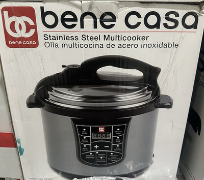 Bene Casa Electric Pressure Cooker 6 qt 1000W 9 Programs Stainless Delay/Keep
