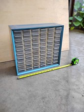 Vintage Large Akro Mils 60 Drawer Metal Storage Organizer Small Part Bin Cabinet