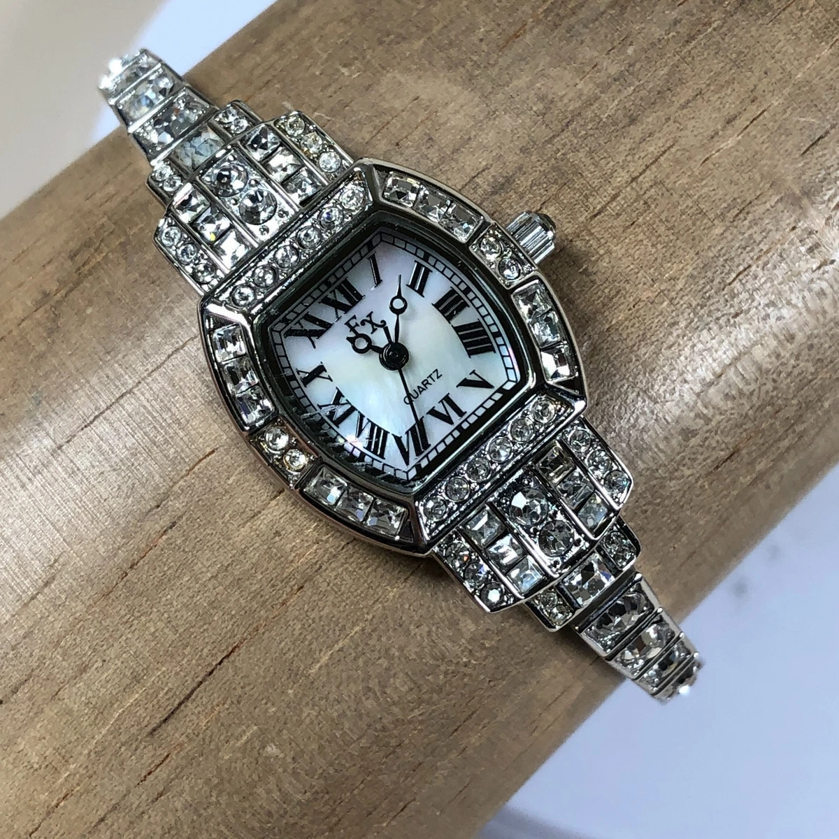 Franz Xavier ladies gold tone crystal accented watch NEW BATTERY Xavier Watch - Etsy main image 3